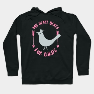 My heart beats for birds. Hoodie